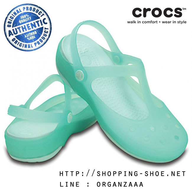 Crocs Carlie Mary Jane - Island Green / Sea Foam ของแท้ Outlet ไทยและอเมริกา