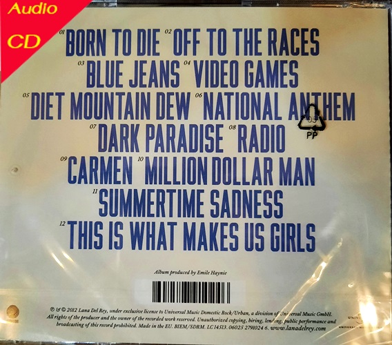 CD Lana Del Rey - Born to die ( NewCD)