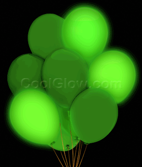 ลูกโป่ง LED สีเขียวอ่อน แพ็ค 5 ชิ้น ไฟสลับสี (LED Green Color Color Balloon - LED Change Mode RGB)