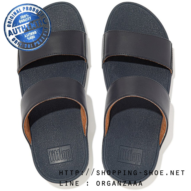 Fitflop Lulu Leather Slide Midnight Navy ของแท้ นำเข้าจาก USA และ UK