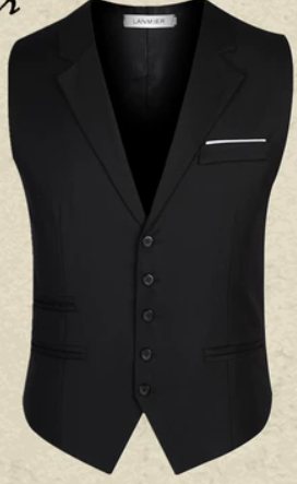 เสื้อกั๊กสูท มี คอปก Size No.34 36-38-40 42 44 46 เทา ดำ