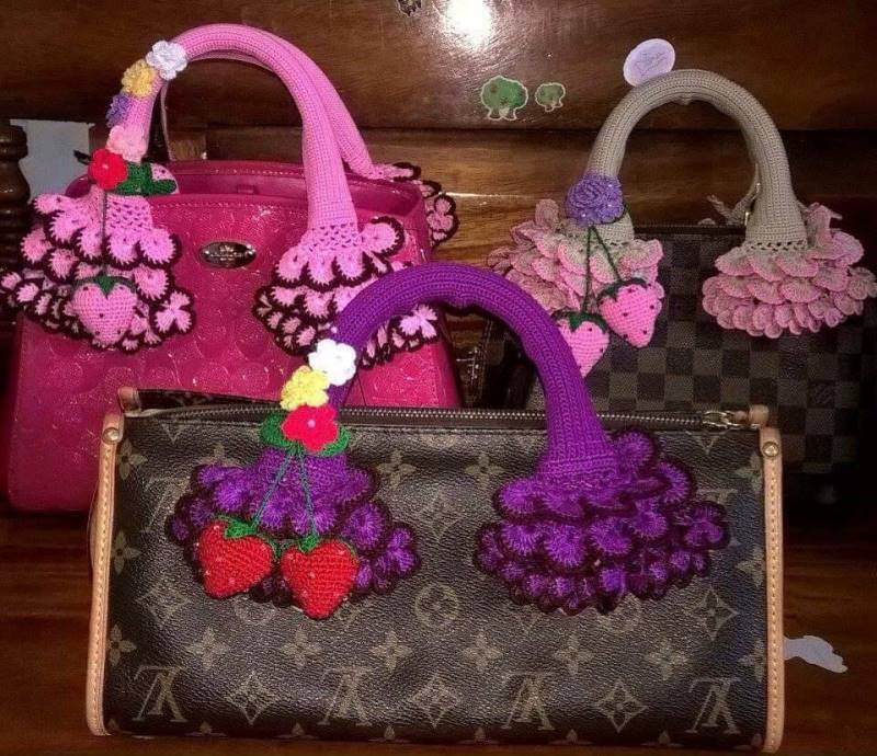 ไหมหุ้มหูกระเป๋า collection สีม่วง