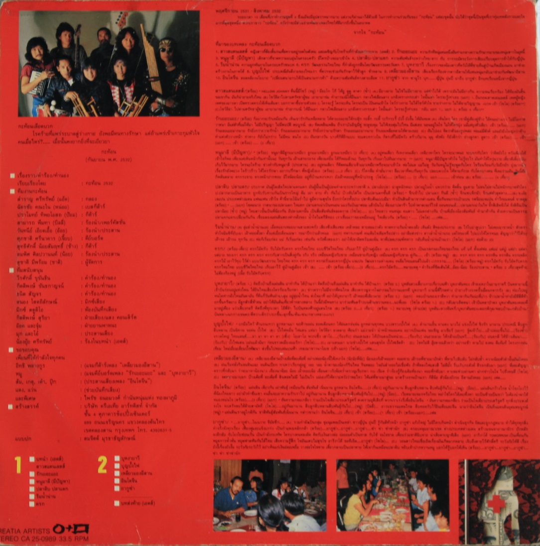 กระท้อน ชุด เลือดบวก ปก VG+ แผ่น VG ( 5 เพลง )