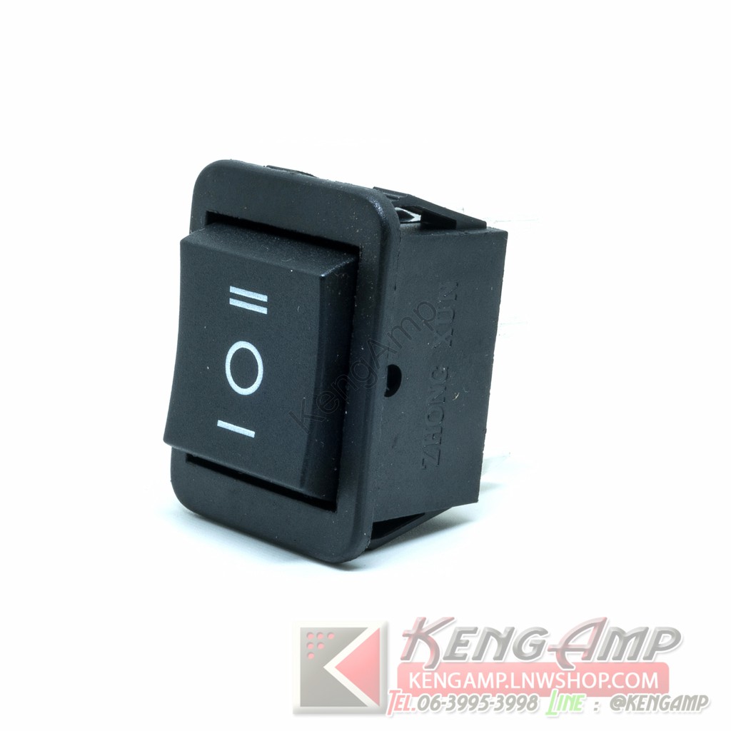 (1ตัว) [SW] Switch KCD4-203RN (กดแล้วจะเด้งคืนมาตรงกลาง) 15A/250V 6ขา ขนาด 25x33.5mm ช่องติดตั้ง 22x30mm