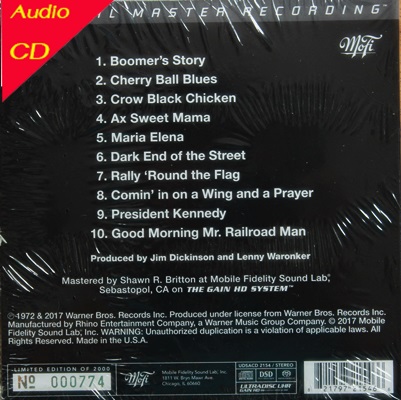 Ry Cooder - Boomer's Story (HI - EN) HYBRID 1Cd N.