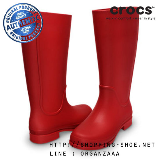 Crocs Wellie Rain Boot - Cranberry / Mulberry ของแท้ Outlet ไทยและอเมริกา