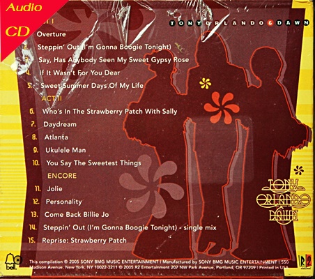 CD Tony Orlando & Dawn's - New regtime follies