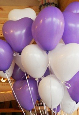 ลูกโป่งหัวใจ เนื้อสแตนดาร์ทสีม่วง ไซส์ 12 นิ้ว แพ็คละ 10 ใบ (Heart Latex Balloon - Purple Color 12")
