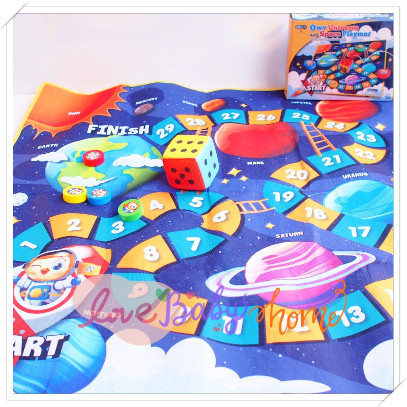 แผ่นเกม เกมส์ตะลุยอวกาศ แผ่นรองนั่ง Space playmat