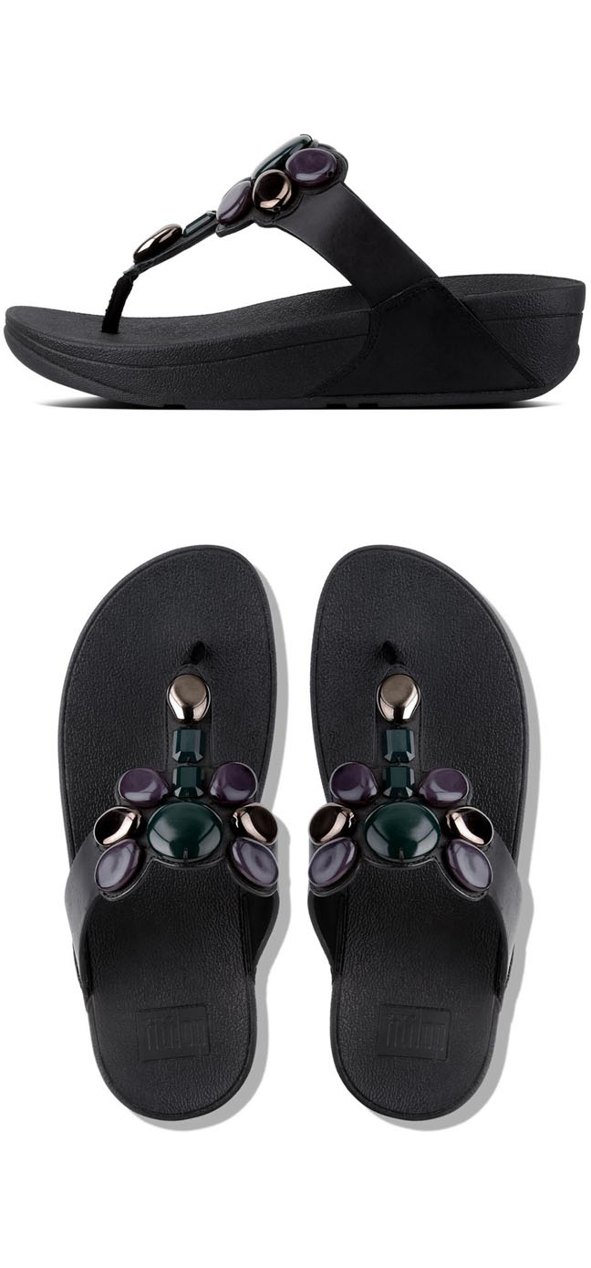 Fitflop Honeybee Leather Black ของแท้ นำเข้าจาก USA และ UK
