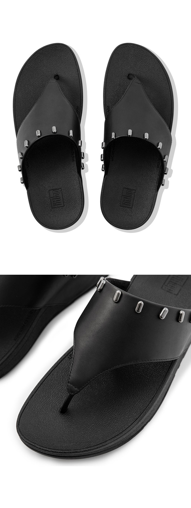 Fitflop Olive Art Stud Leather Black ของแท้ นำเข้าจาก USA และ UK