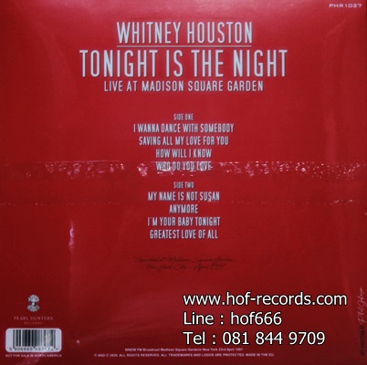 Whitney Houston - Tonight The Night Live At Madison Square Garden 1Lp N.