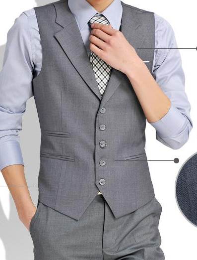 เสื้อกั๊กสูท มี คอปก Size No.34 36-38-40 42 44 46 เทา ดำ