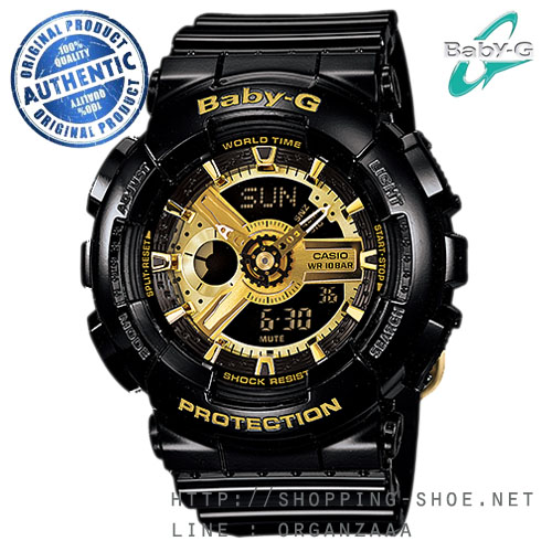 Casio Baby-G รุ่น BA-110-1A Black-Gold Series ของแท้ 100% จากญี่ปุ่น