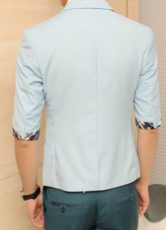 เสื้อสูทแฟชั่น ปกปิด ฟ้าอ่อน Size No.37