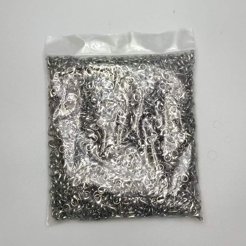 ตะขอก้ามปู สีรมดำ 8x15มิล #L (500ชิ้น)