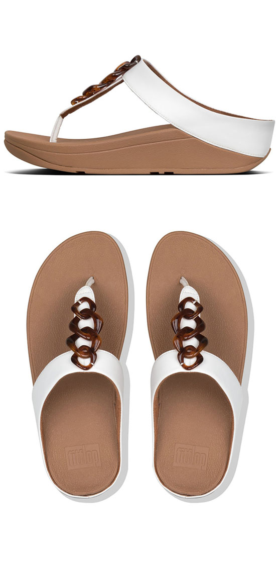 Fitflop Fino Tortoiseshell Chain Urban White ของแท้ นำเข้าจาก USA และ UK