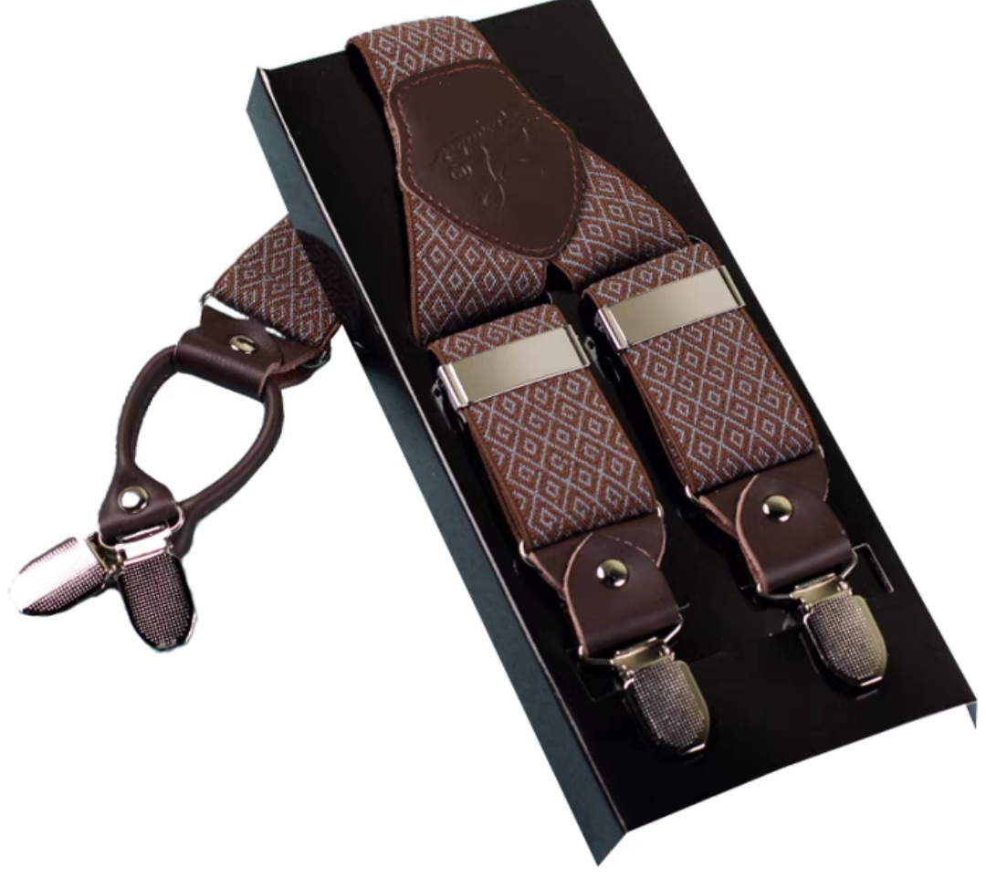 สายรัดกางเกงเอี๊ยม มาตรฐาน 4จุด หูคู่ ไม่เป็นสนิม แบบ Y กว้าง 3.5cm แบหูคู่ หนังแท้ สี น้ำเงิน น้ำตาล น้ำตาลแดง แดง ขาว เนื้อ ดำ เทา