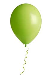 ลูกโป่งกลมเนื้อสแตนดาร์ท สีเขียวตองอ่อน ไซส์ 10 นิ้ว แพ็คละ 10 ใบ (Round Balloons Size 10" - Standard Green Lime Color)