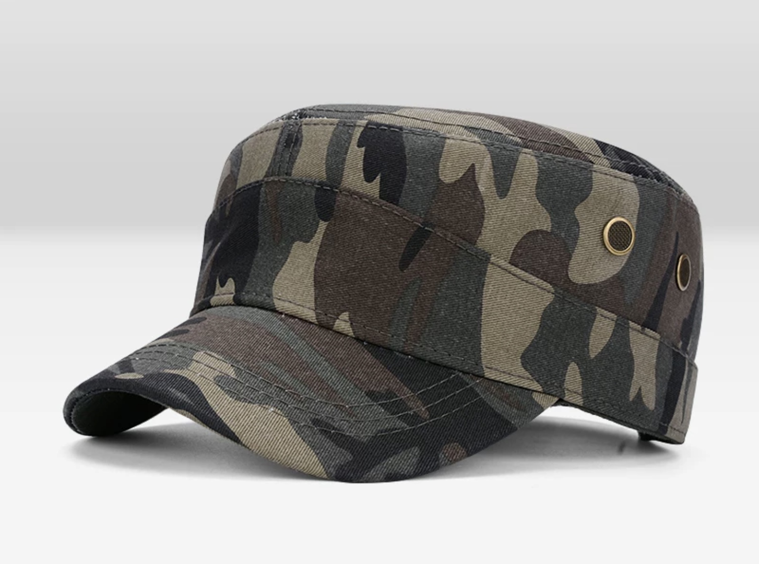 เล็ก+ใหญ่พิเศษ หมวกทหาร หมวกแก๊ป สไตล์เกาหลี ผ้าฝ้าย (ดำ น้ำเงิน เทา ทหาร ลายพราง