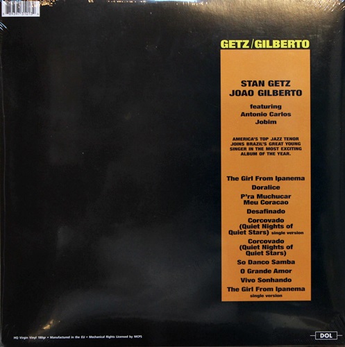 Stan Getz and Joao Gilberto - Getz / Gilberto 1Lp New