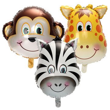 ลูกโป่งฟลอย์ หน้าม้าลาย - Zebra Face Foil Balloon / Item No. TL-B047