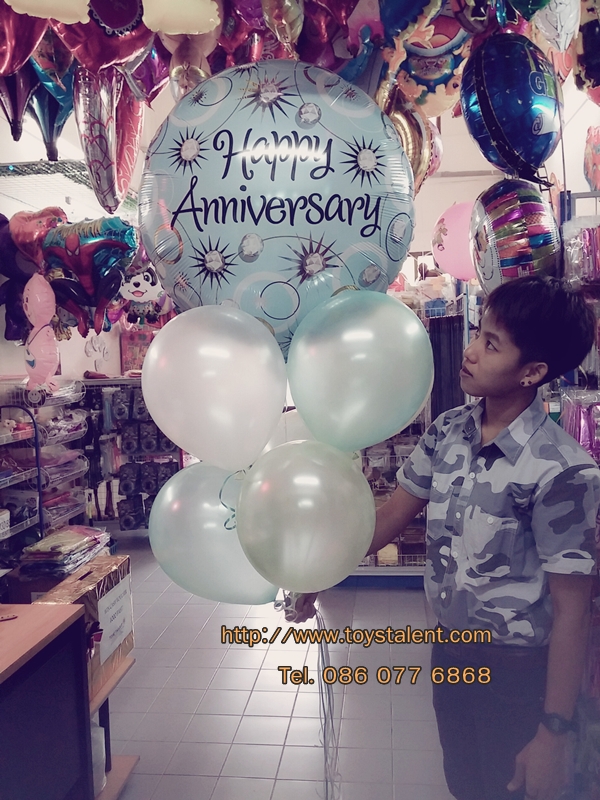 ลูกโป่งฟลอย์นำเข้า Happy Anniversary Diamonds / Item No. AG-24657 แบรนด์ Anagram ของแท้