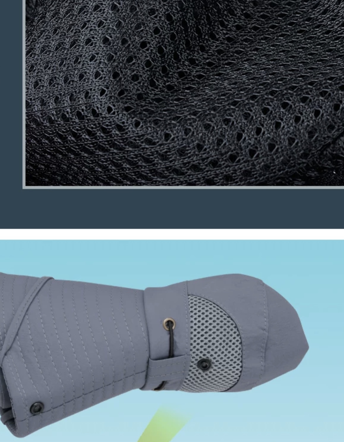 หมวกผ้าร่มปีกกว้าง กันแดด กันน้ำ +หมวกแก๊บมีปีก+ผ้าคลุมหน้า ทูโทน พับเก็บ foldable สีเทา ดำ น้ำเงิน น้ำตาล ครีม