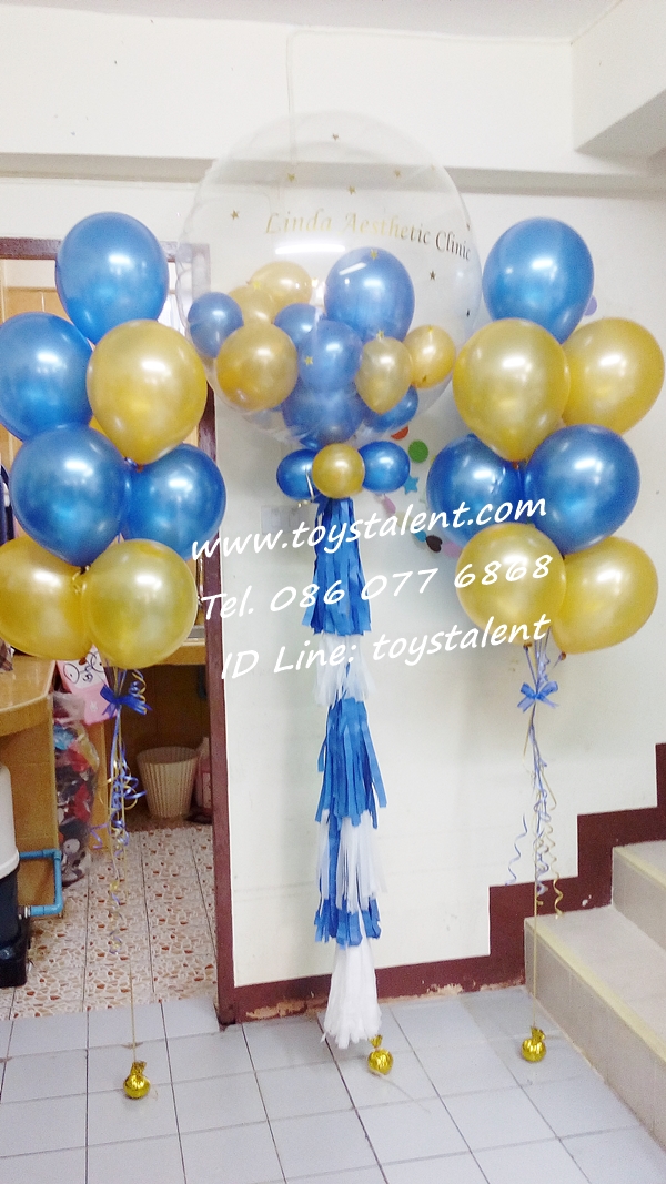 Set#88 เซ็ทช่อลูกโป่ง PVC balloons 36"+กลม10นิ้ว (10ใบ2ช่อ) รวมทั้งหมด 3 ช่อ (ชุดใหญ่)