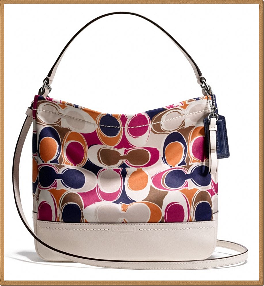 Coach Park Hand Drawn Scarf Print Mini Duffle Crossbody 49484