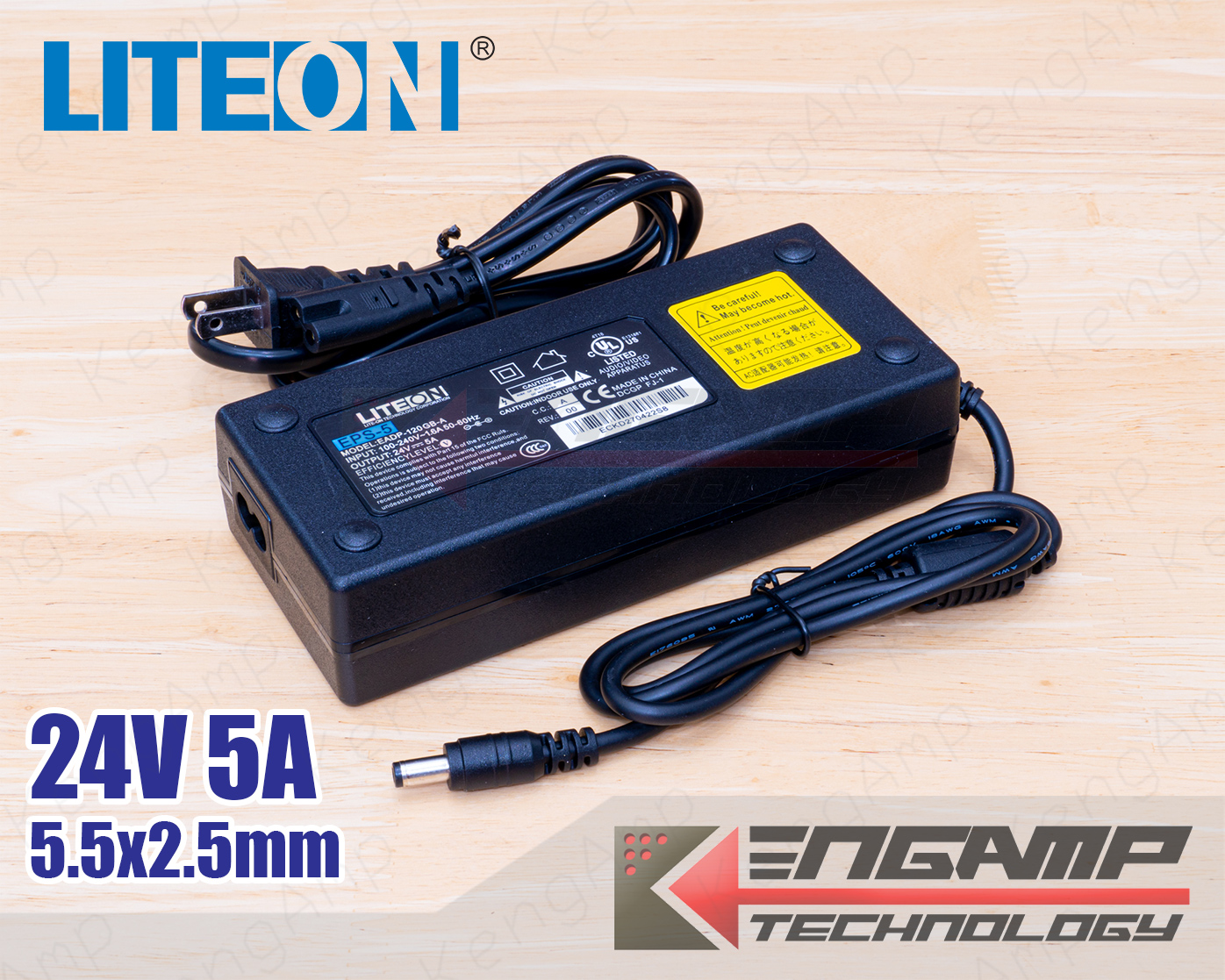 (1ชิ้น) [TRF] Power Adapter 24Vdc 5A 120W LITEON EPS5 หัว 5.5x2.5mm