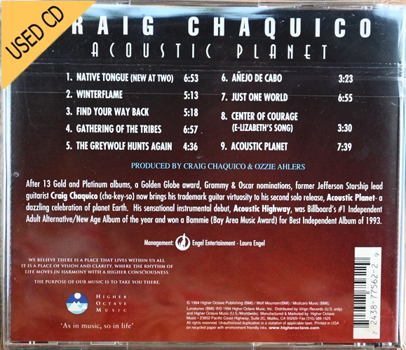 Used CD Craig Chaquico - Acoustic Planet