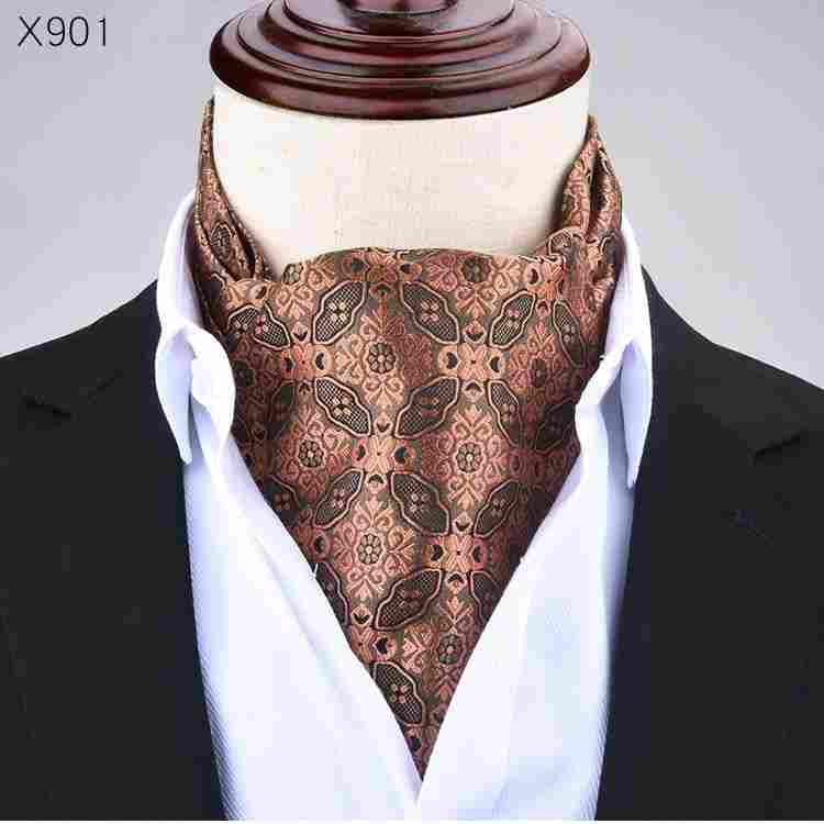 ผ้าผูกคอ ผ้าพันคอ ไทผูกคอ ไหมซาติน เล่นลาย คละแบบ สี ระบุรหัส