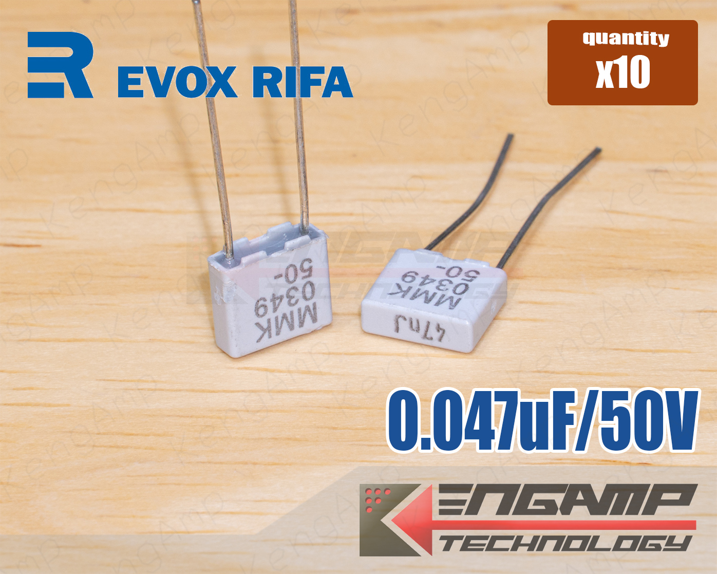 (10ตัว) [F-CAP] 0.047uF/50V 47nJ50V EVOX MMK5 2.4x7.2 H6.5mm P=5mm