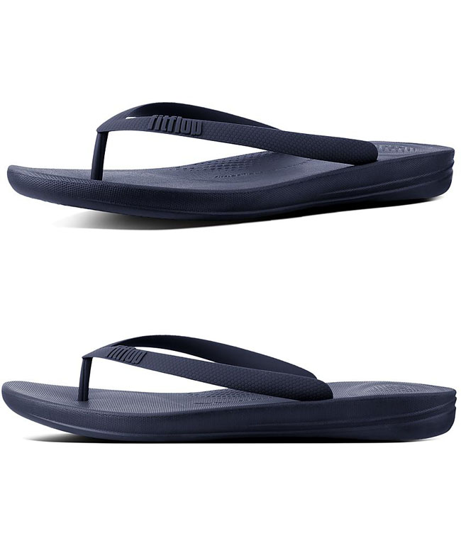 Fitflop Men's Iqushion Ergonomic Flip Flop Midnight Navy ของแท้ นำเข้าจาก USA และ UK