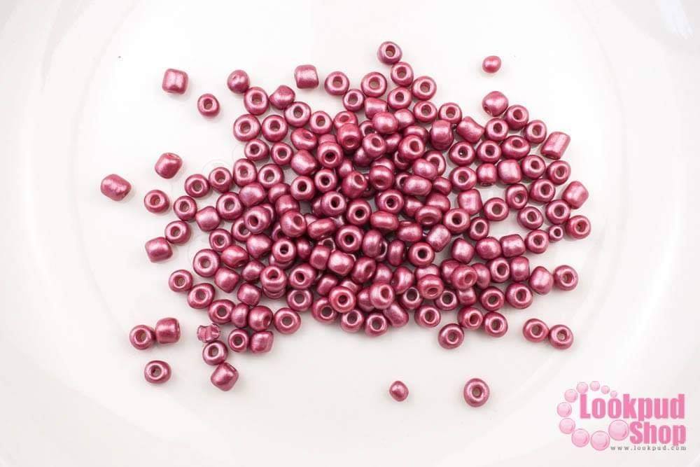 ลูกปัดจีน กลม สีกะปิเข้ม 4มิล #L (1ถุง/450กรัม)