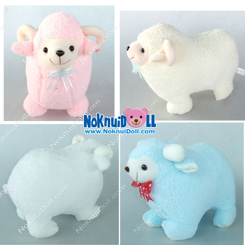 ตุ๊กตา แกะ ผ้าขนหนู เล็กพิเศษ-ยาว12นิ้ว สูง8นิ้ว