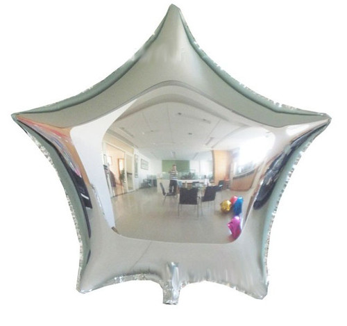 ลูกโป่งฟลอย์รูปดาว สีเงิน ไซส์ 18 นิ้ว - Star Shape Balloon Silver Color / Item No.TL-G002