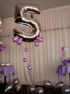 ลูกโป่งฟอยล์รูปตัวเลข 6 สีเงิน ไซส์จัมโบ้ 40 นิ้ว - Number 6 Shape Foil Balloon Size 40" Silver Color