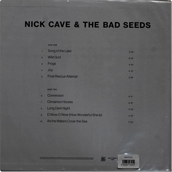 Nick Cave & The Band Seeds - Wild God ( Clear Vinyl )1Lp New