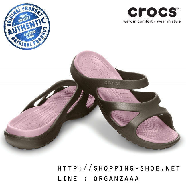 Crocs Meleen - Espresso / Petal Pink ของแท้ Outlet ไทยและอเมริกา
