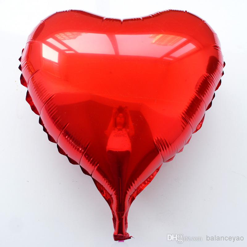 ลูกโป่งฟลอย์รูปหัวใจ สีแดง ไซส์ 18 นิ้ว - Heart Shape Balloon Red Color / No.TL-G011