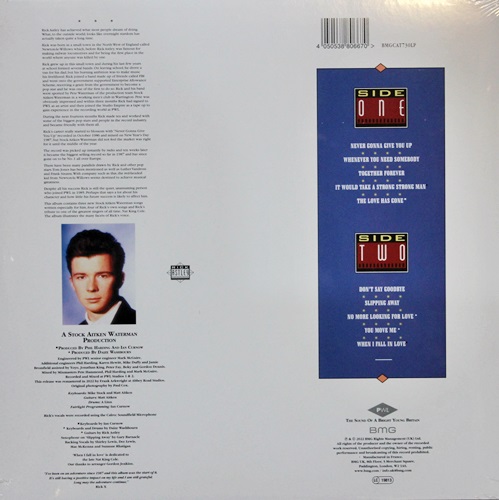 Rick Astley - Whenever You Need Somebody 1Lp New