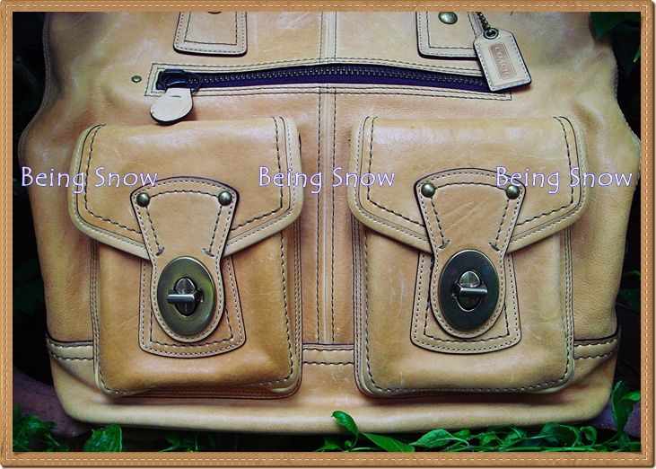 กระเป๋า Coach Gigi Legacy Camel Leather Bag 11131