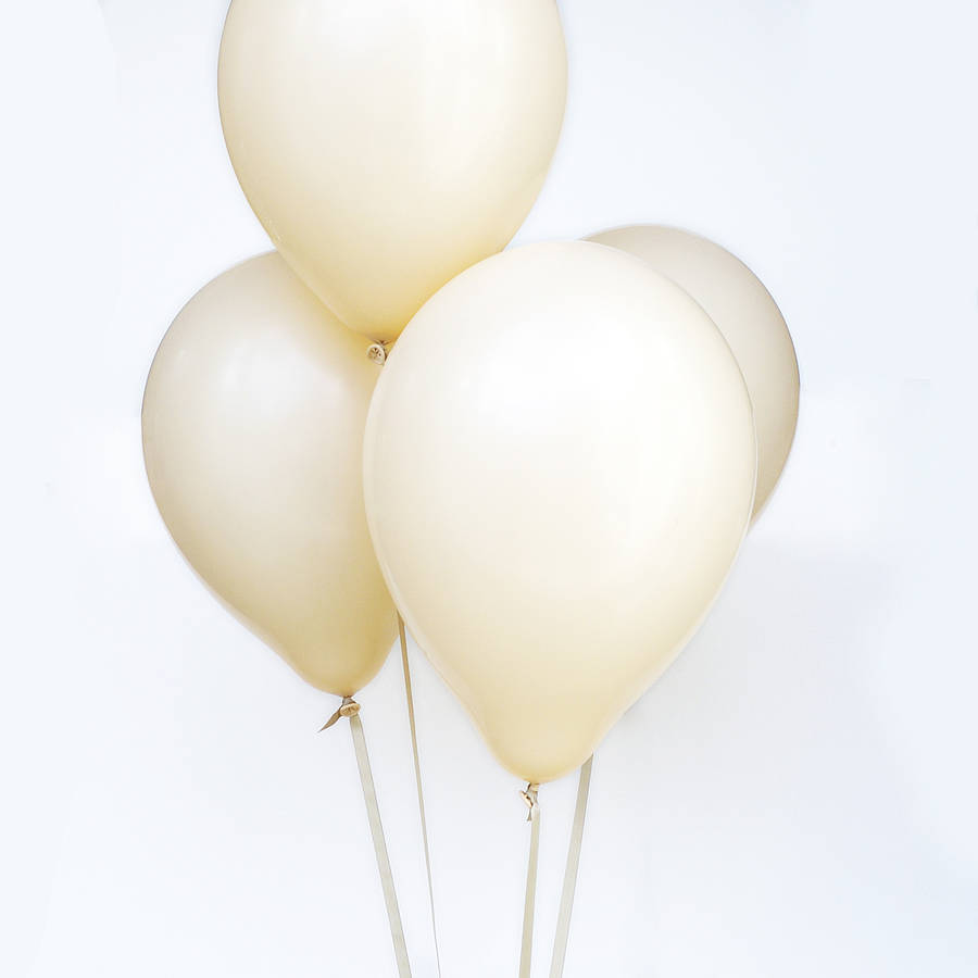 ลูกโป่งกลม เนื้อพาสเทล สีเหลืองอ่อน ไซส์ 10 นิ้ว แพ็คละ 10 ใบ (Round Balloons - Pastel Yellow Color 10")