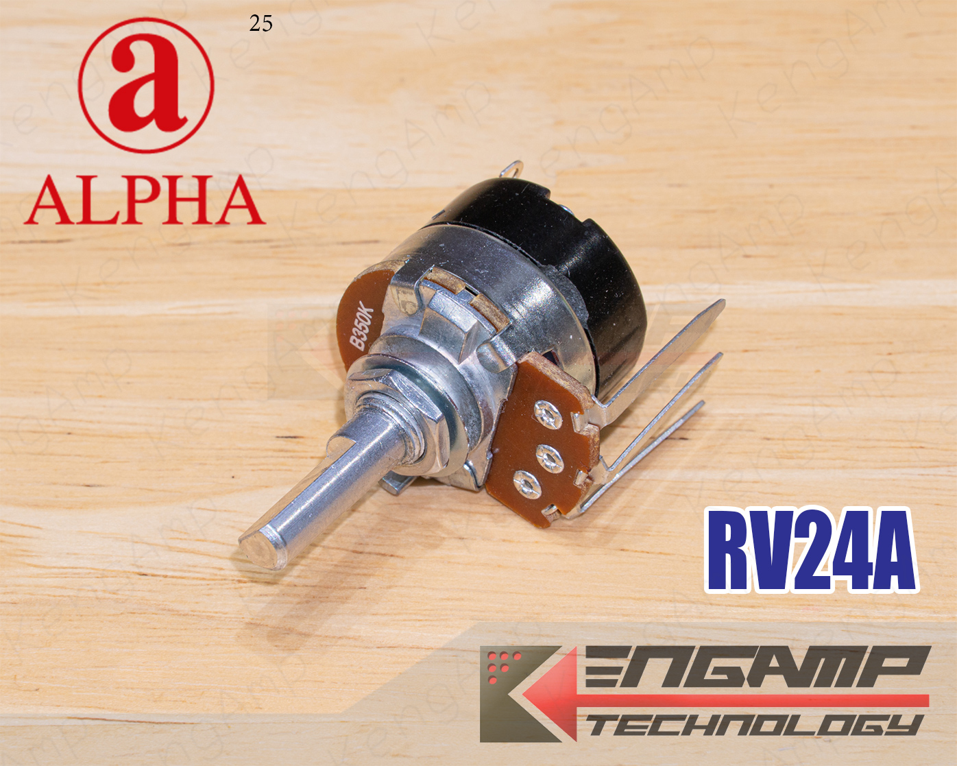 (1ตัว) [VR] Volume เครื่องทำน้ำอุ่น 250K 350K 500K ALPHA RV24A แกน D ยาว25mm
