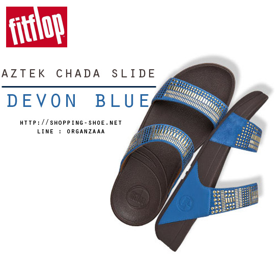 Fitflop Aztek Chada Slide Devon Blue ของแท้ นำเข้าจาก USA และ UK