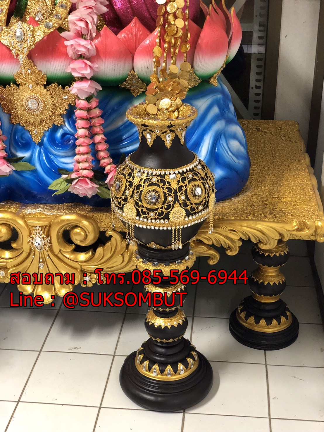 พระแม่ลักษมี (ทองแท้) สูง 1.90 เมตร