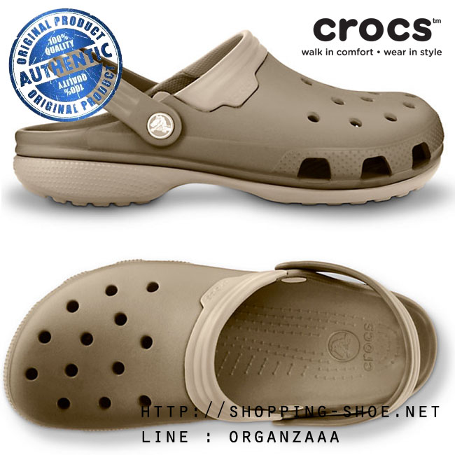 M11 : Men's Crocs Duet - Khaki/Stucco ของแท้ Outlet ไทยและฮ่องกง