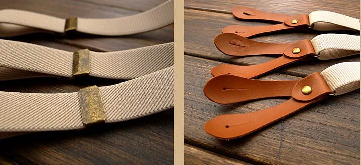 สายรัดกางเกงเอี๊ยมกระดุม แบบยืดหยุ่น วินเทจหูหนังแท้ กว้าง 2cm แบบ Y สี ดำ น้ำตาลอ่อน น้ำตาลเข้ม ครีม